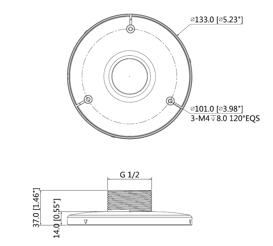 Dahua - PFA103 - Zubehör - Aufhängeadapter