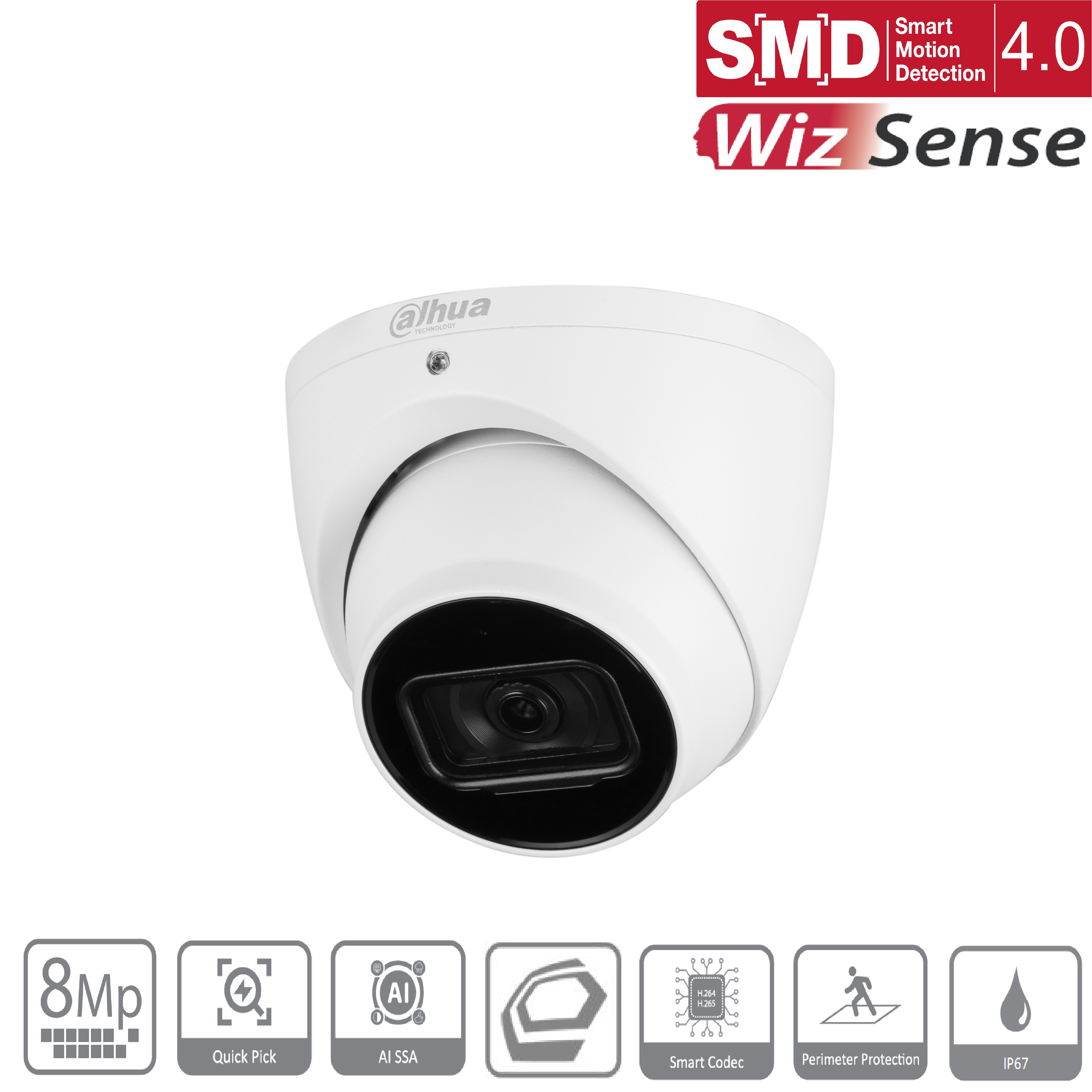 Dahua - IPC-HDW3841EMP-S-0280B-S2 - IP - Eyeball