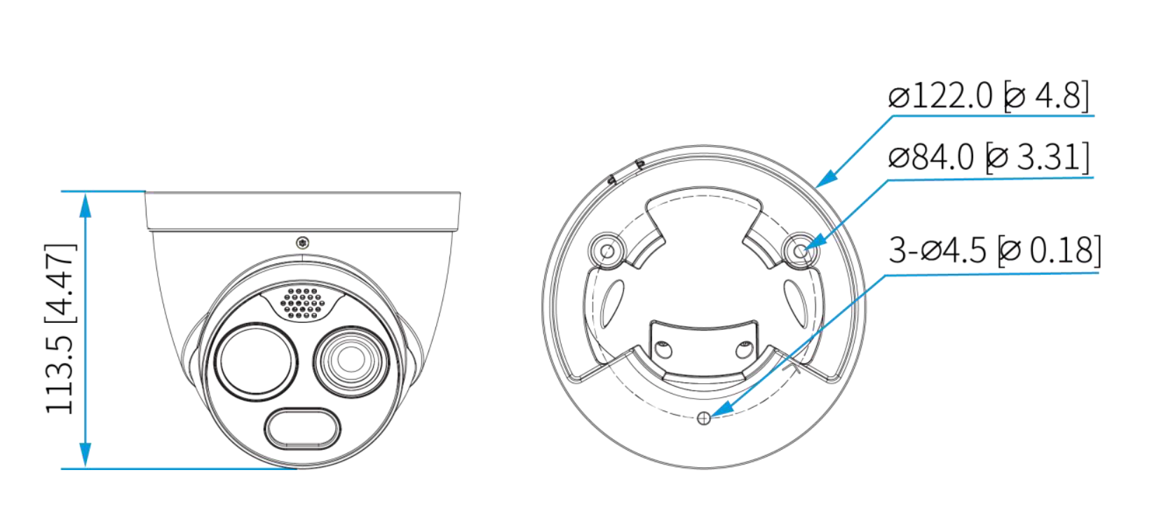 Dahua - TPC-DF1241-TB2F2-DW-S8 - Thermal - Eyeball