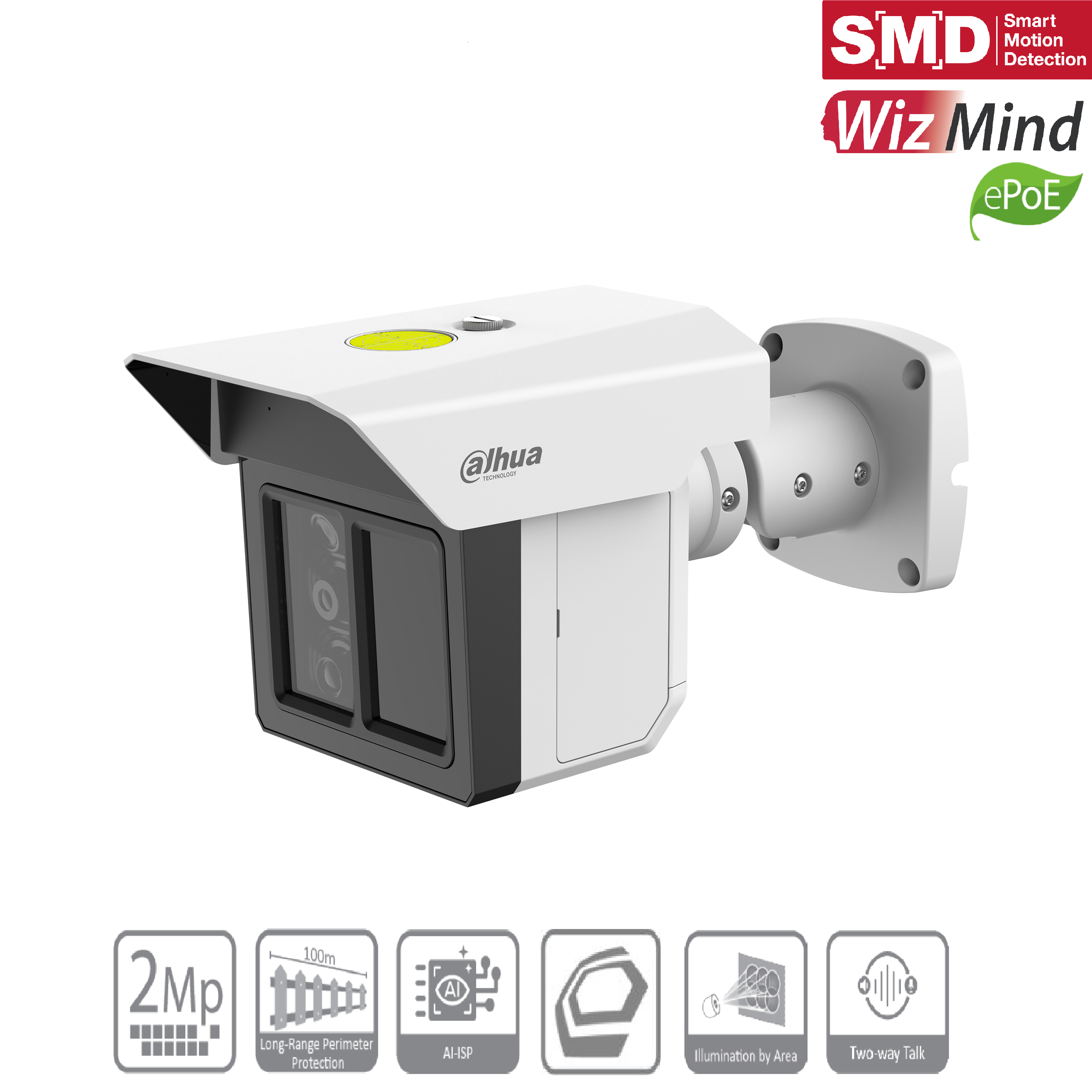 Dahua - IPC-MFW5241T2P-E3-ASE-0360/1200/2500B-QH - IP - Bullet - Reichweite