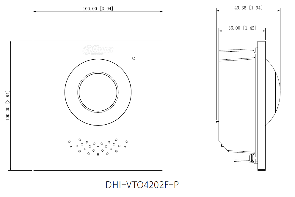 Dahua - VTO4202F-P-S3 - Kamera Modul - Hybrid