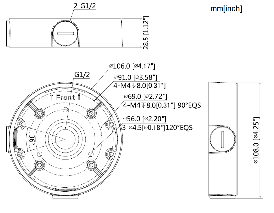 Dahua - PFA139-B - Zubehör - Anschlussdose