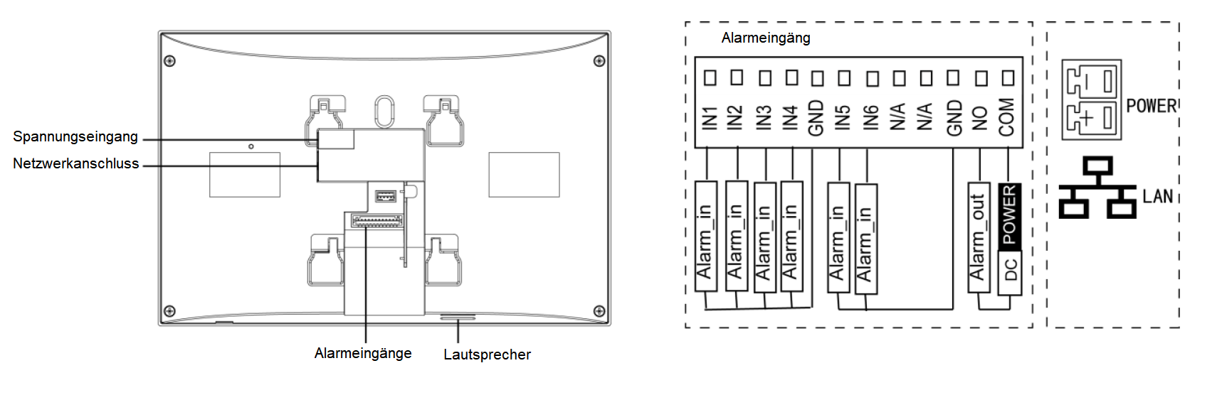 Dahua - VTH5441G - Monitor - PoE - schwarz