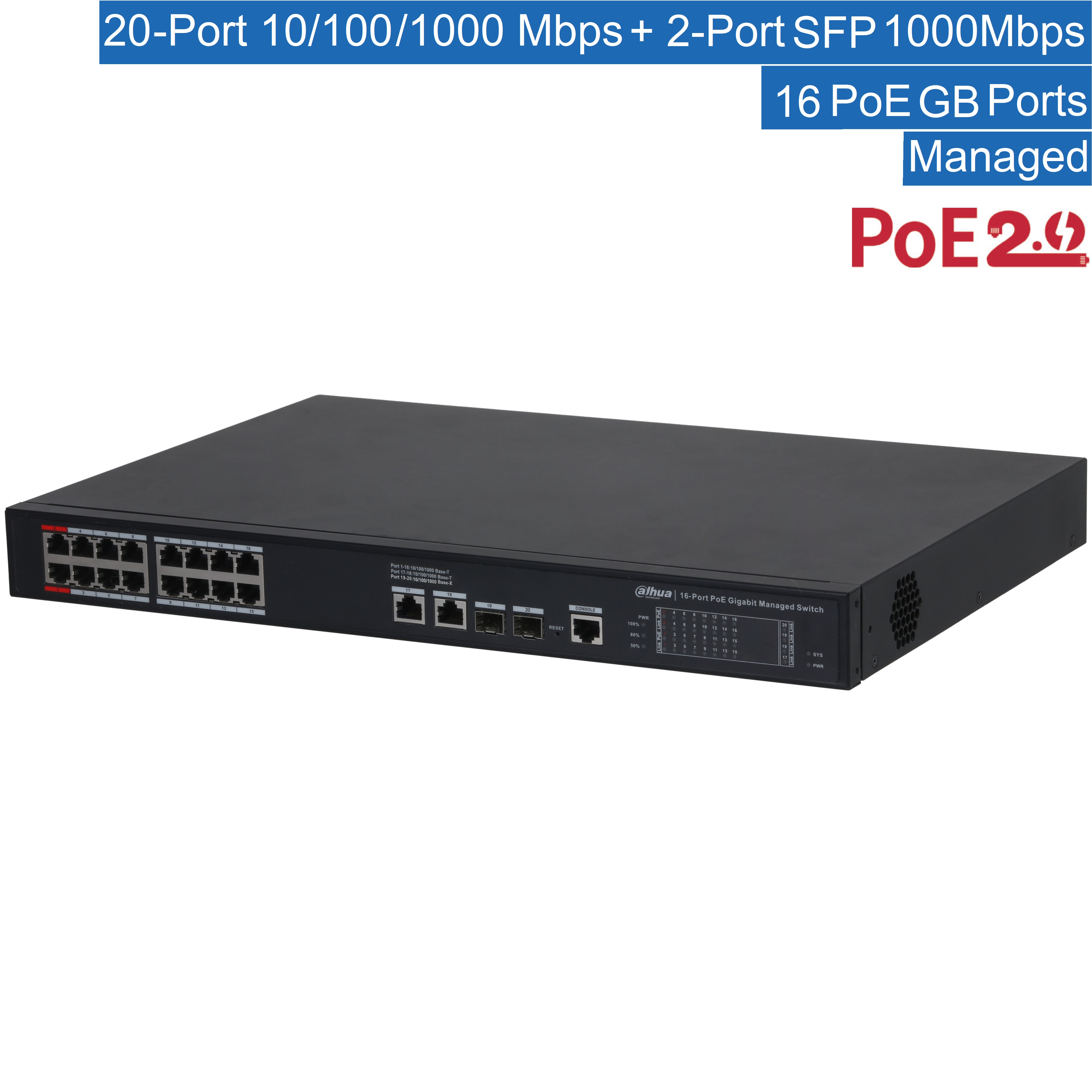 Dahua - S4220-16GT-240 - Switch - 16 PoE-GB