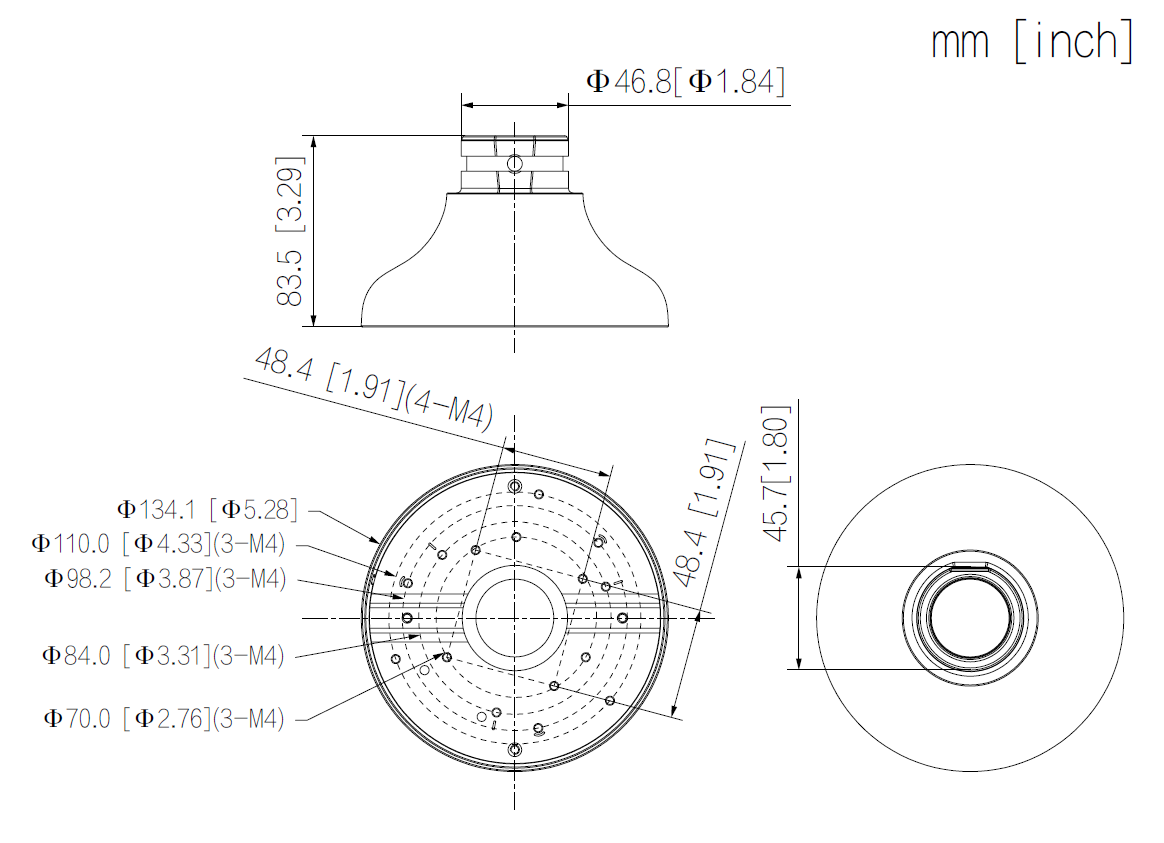 Dahua - PFA109 - Zubehör - Aufhängeadapter