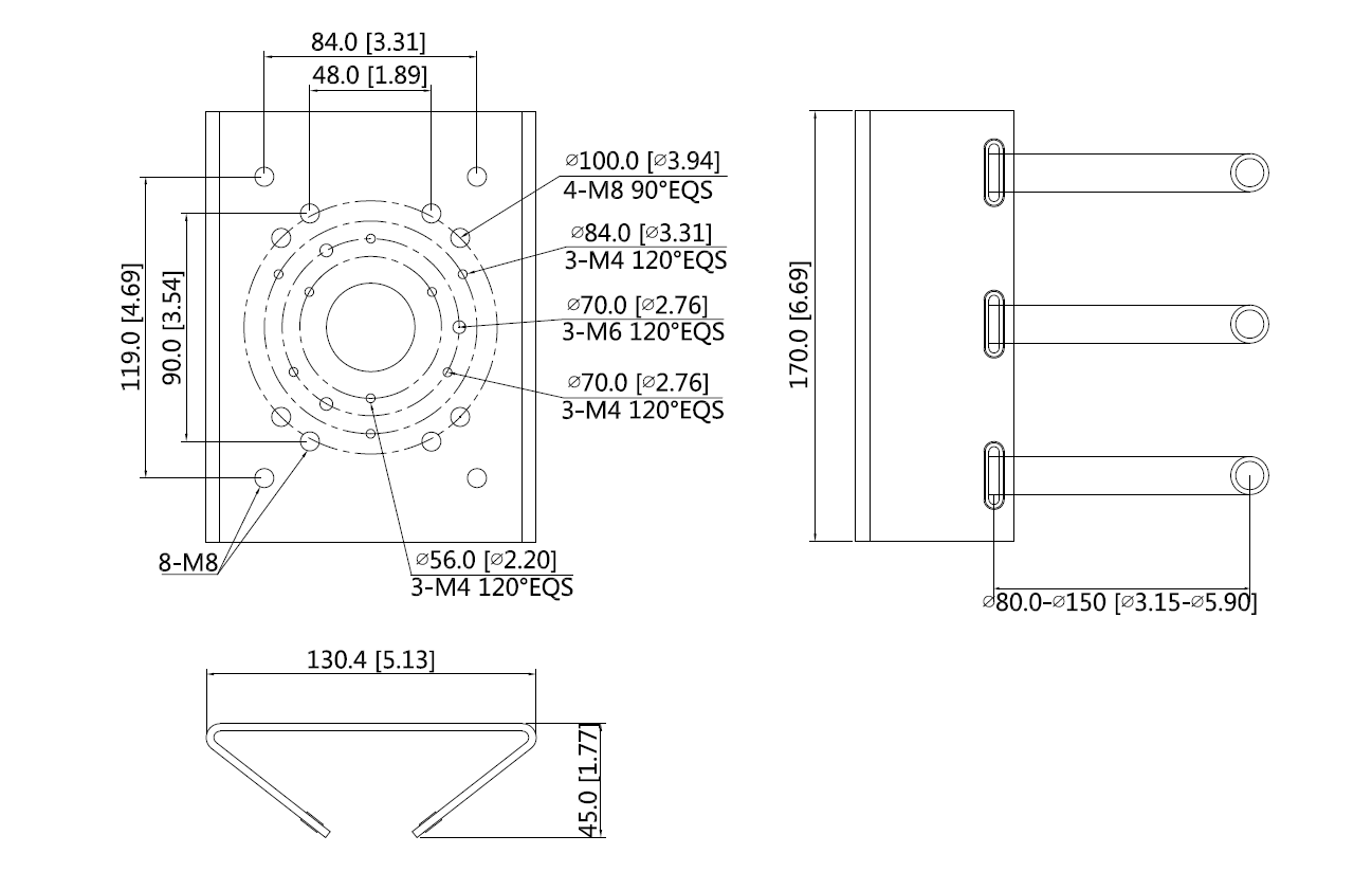 Dahua - PFA150-SG - Zubehör - Masthalterung