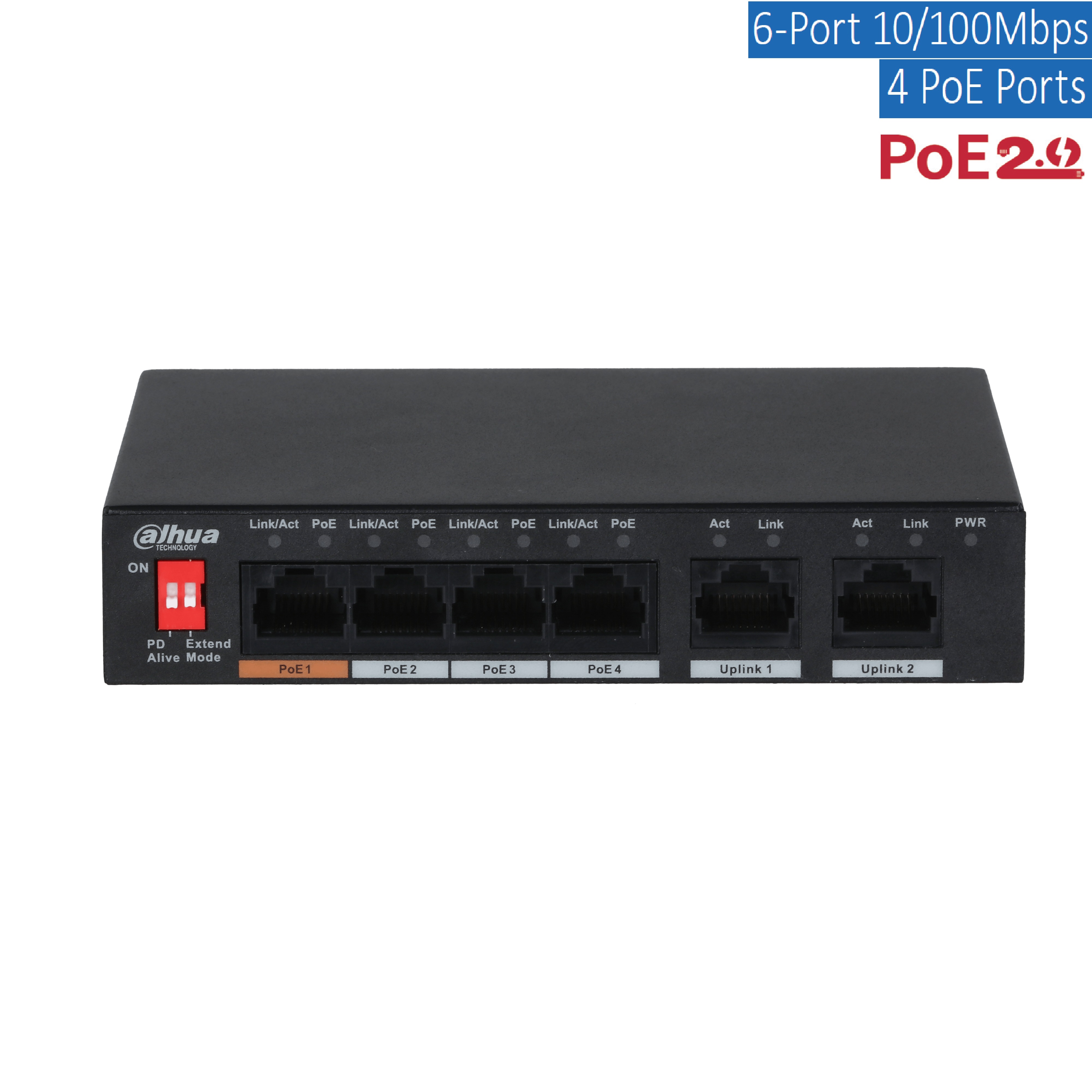 Dahua - PFS3006-4ET-60-V2 - Switch - 4 PoE