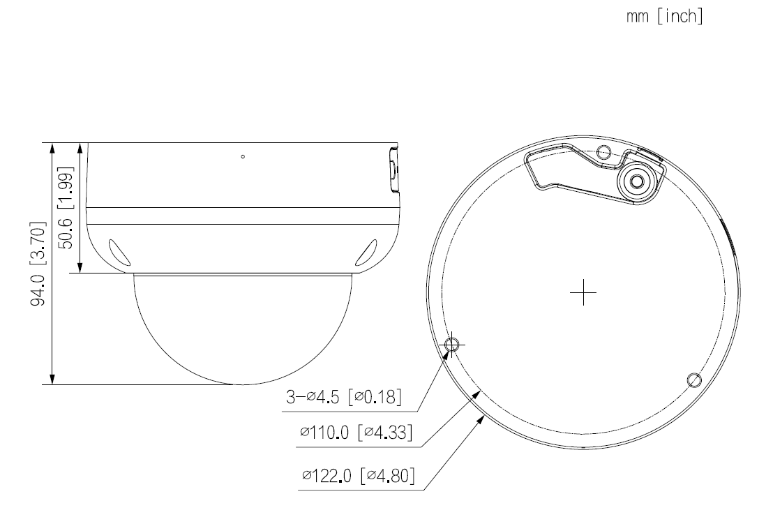 Dahua - IPC-HDBW3441RP-AS-P-0210B - IP - Dome