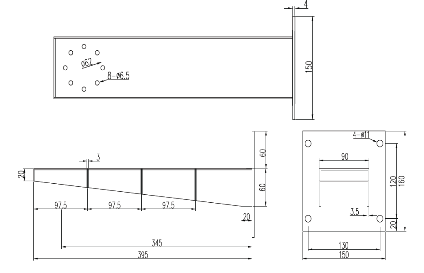 Dahua - EXB100 - Halterung - Ex-Proof