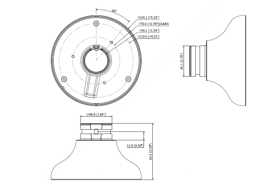 Dahua - PFA107 - Zubehör - Aufhängeadapter