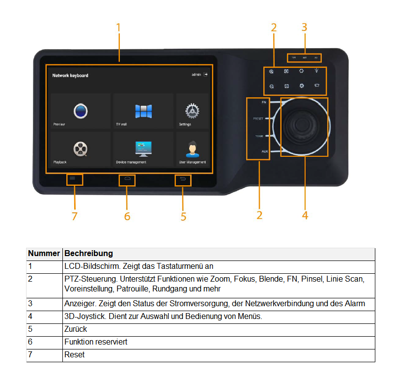 Dahua - NKB5200 - Zubehör - Eingabegerät