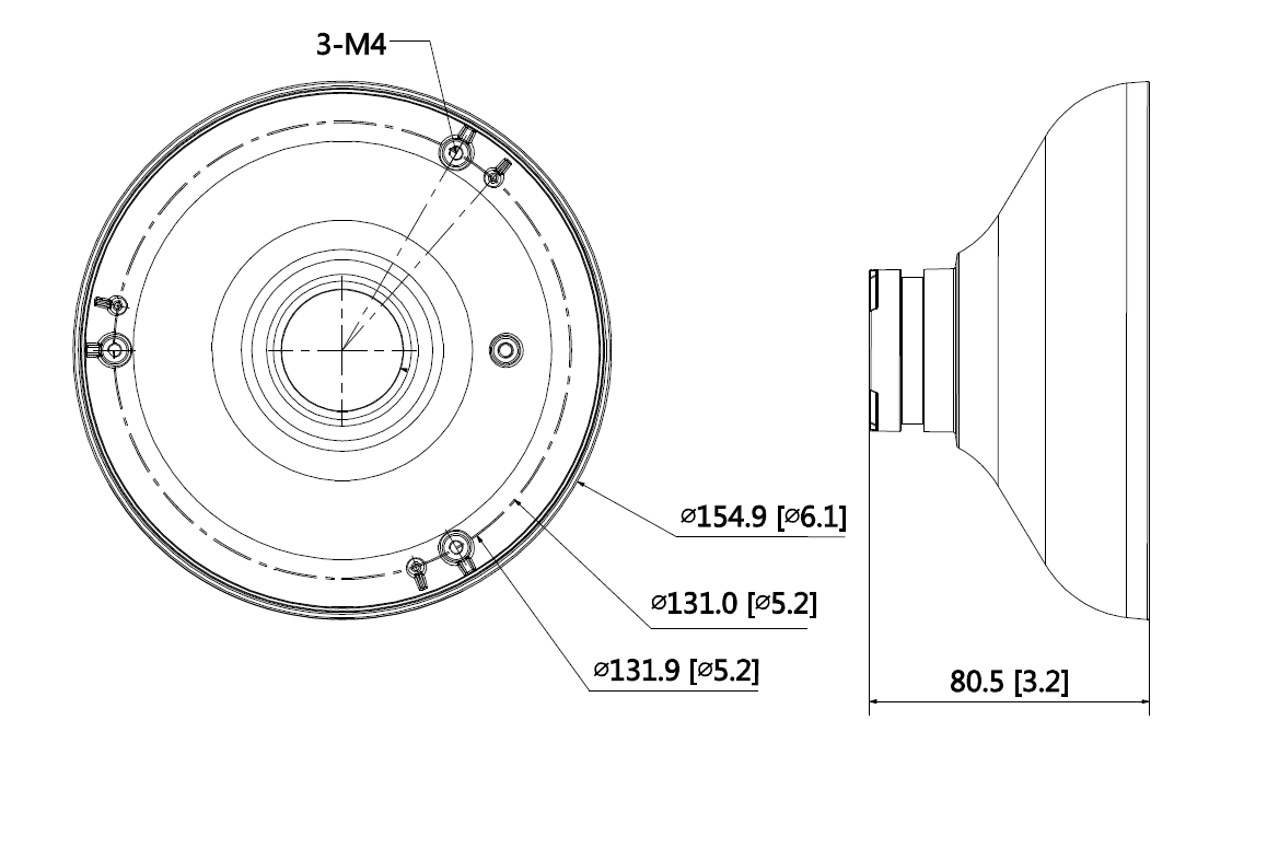 Dahua - PFA105 - Zubehör - Aufhängeadapter