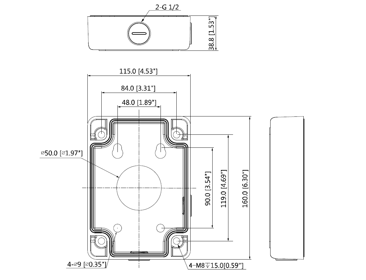 Dahua - PFA120 - Zubehör - Anschlussdose 