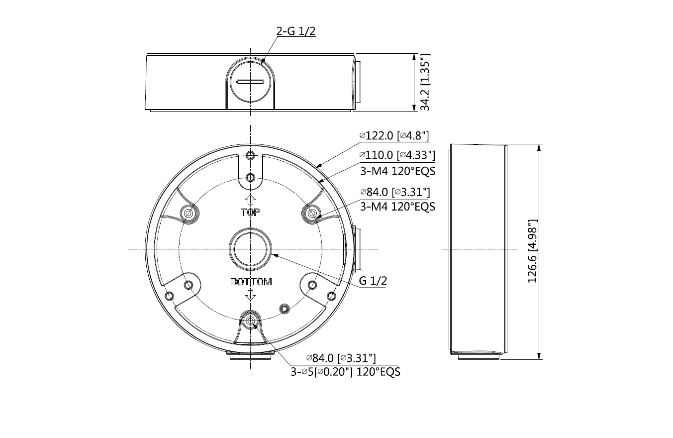 Dahua - PFA137-B - Zubehör - Anschlussdose 