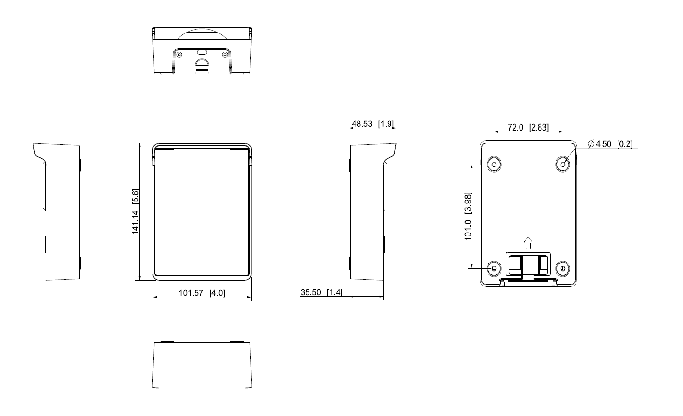 Dahua - VTM05R-Black - Aufputz Regendach VTO2202