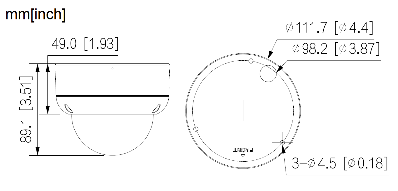 Dahua - IPC-HDBW3841EP-S-0280B-S2 - IP - Dome