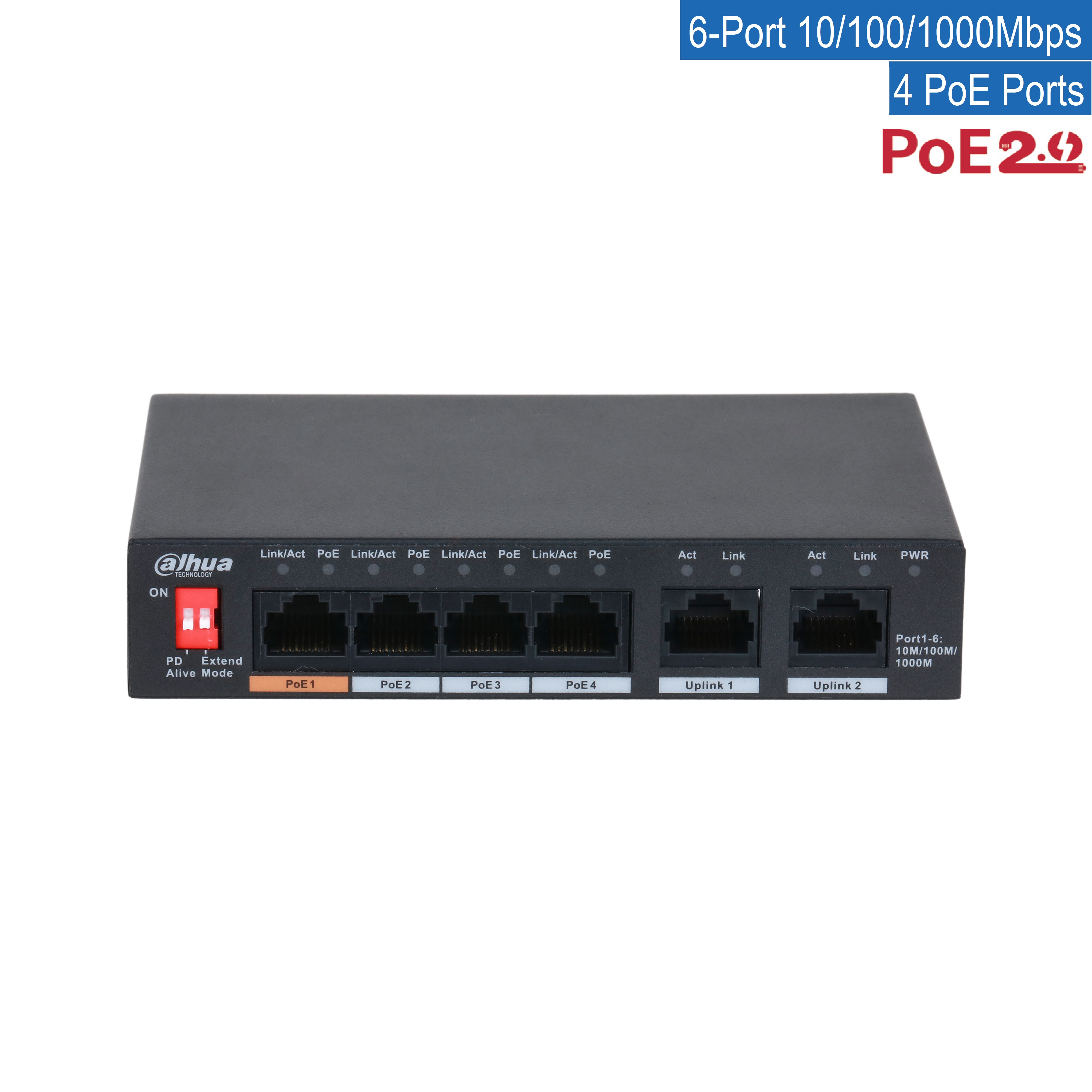 Dahua - PFS3006-4GT-60-V2 - Switch - 4 PoE-GB