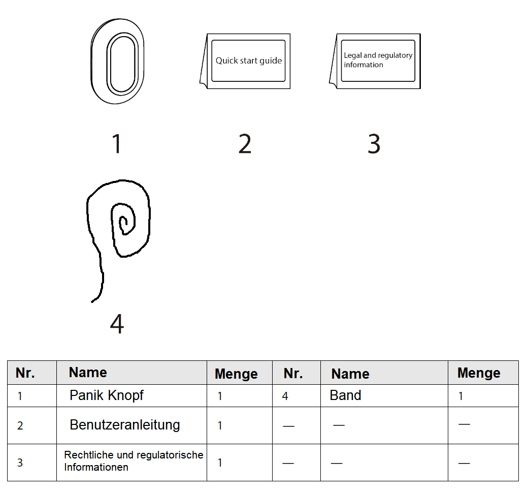 Dahua - ARD821-W2(868)-L - Alarm - Panik Knopf