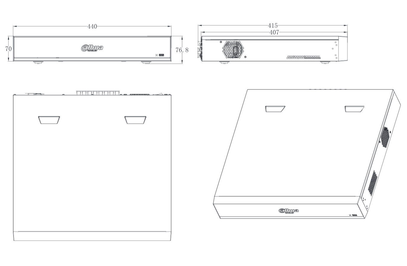 Dahua - XVR5432L-4KL-I3 - XVR - 32 Kanal - SMD