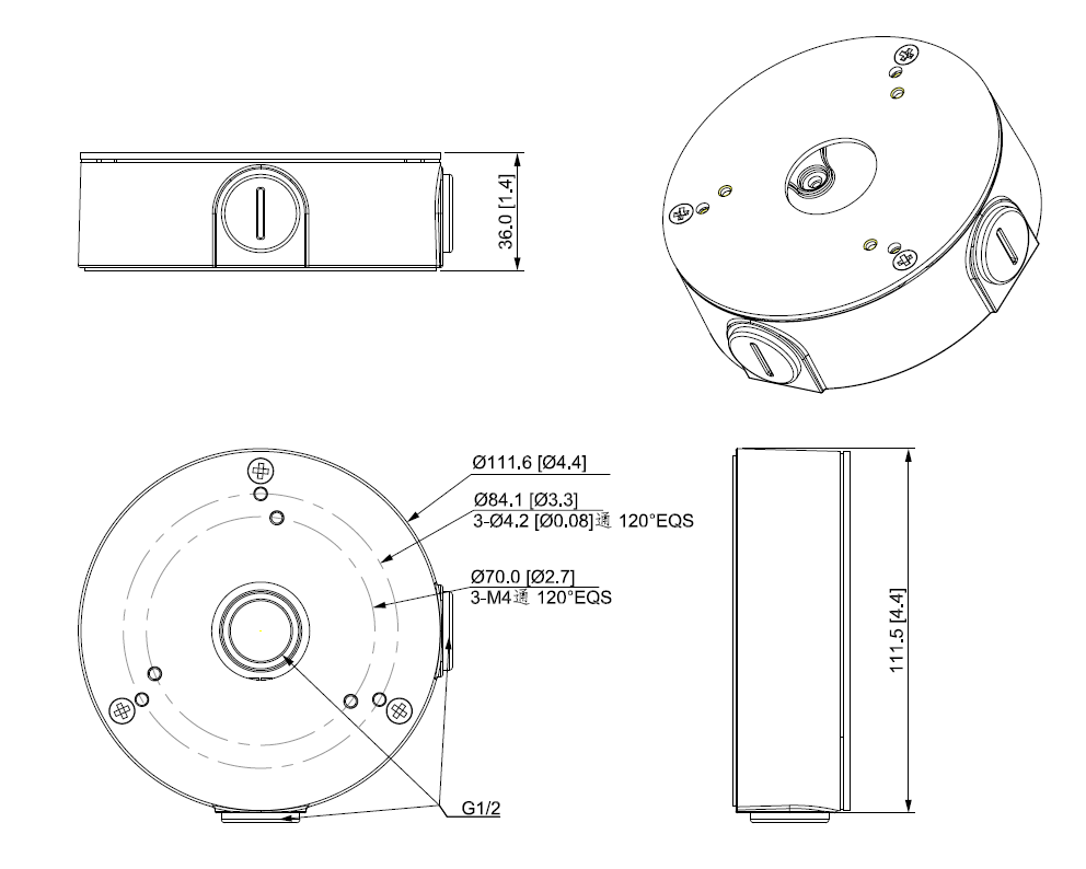 Dahua - PFA13G - Zubehör - Anschlussdose