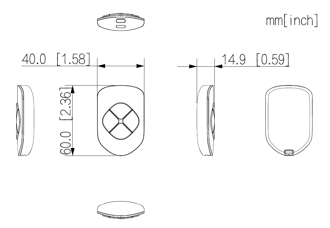 Dahua - ARA24-W2(868) - Alarm - Fernbedienung