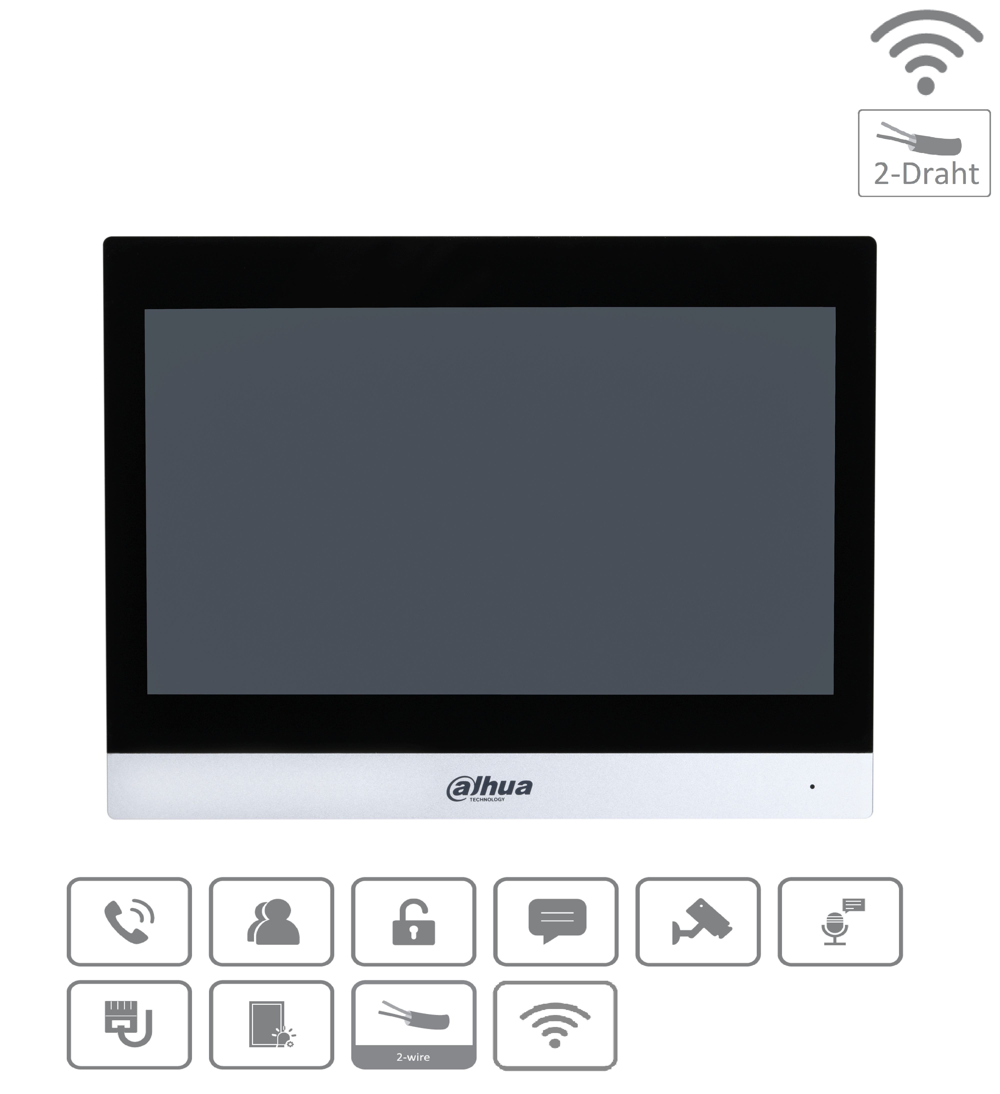 Dahua - VTH8642KMS-W - Monitor - Hybrid - Wifi - 2-Draht - Weiss