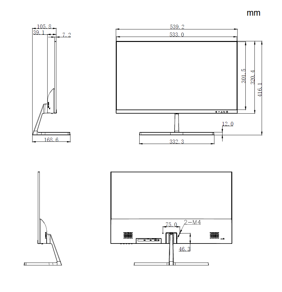 Dahua - LM24-B200-B3-V - 23,8" Full-HD  Monitor