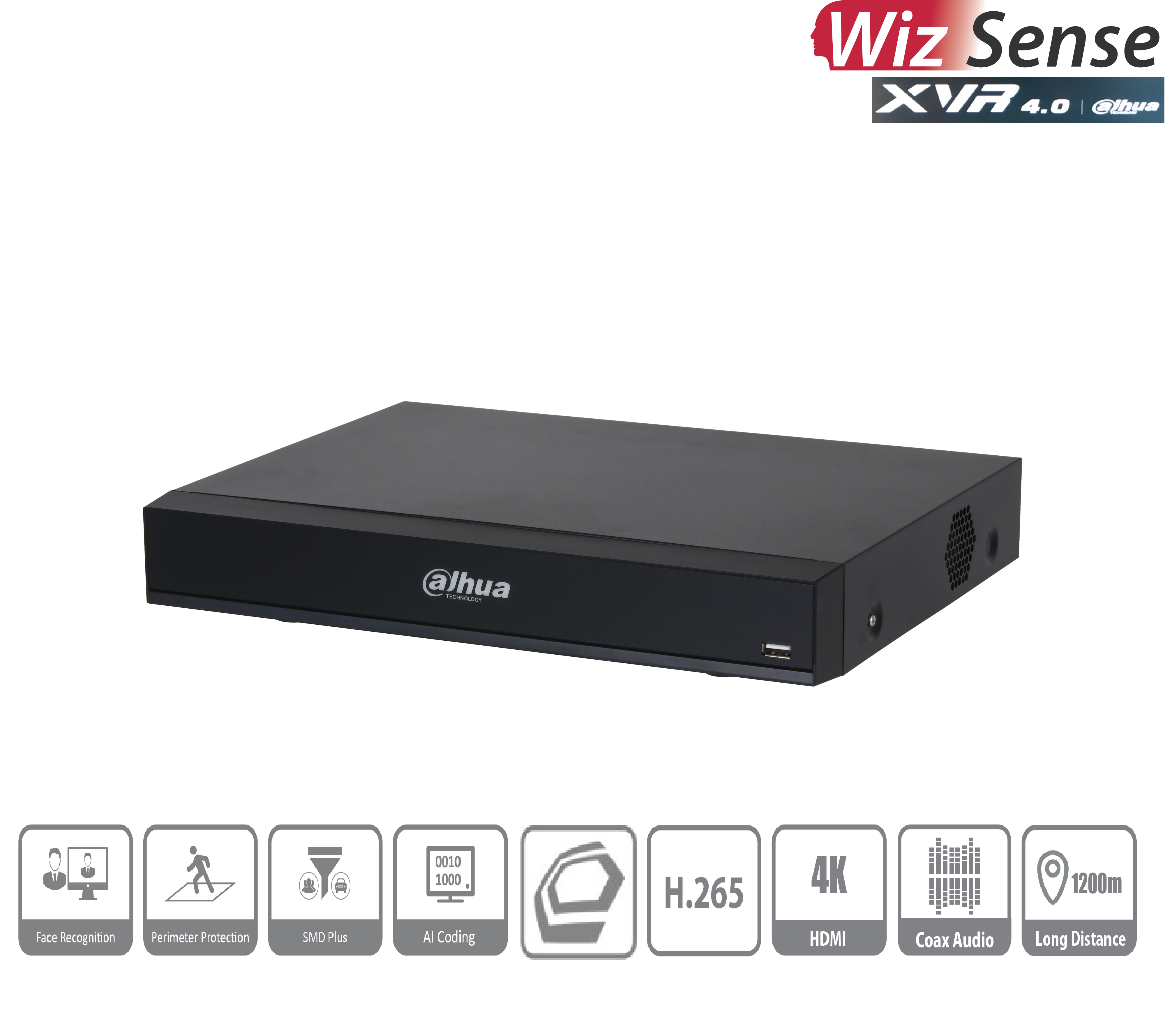 Dahua - XVR7104H-4K-I3 - XVR  - 4 Kanal - SMD