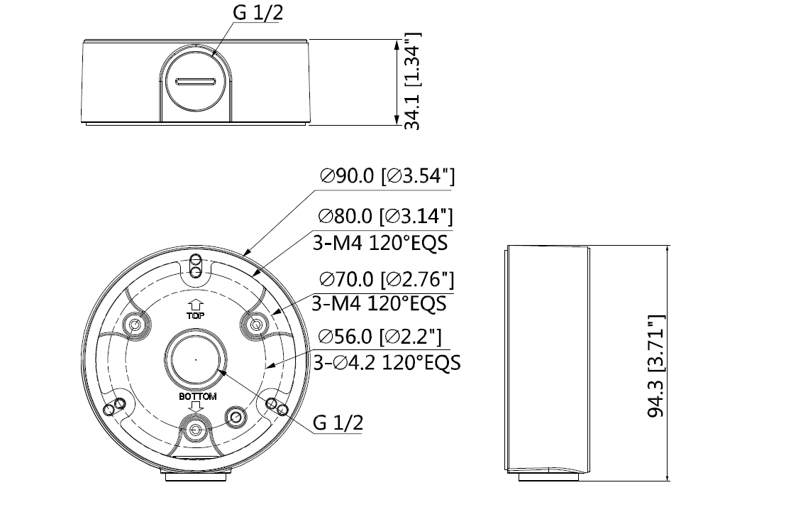 Dahua - PFA135-B - Zubehör - Anschlussdose