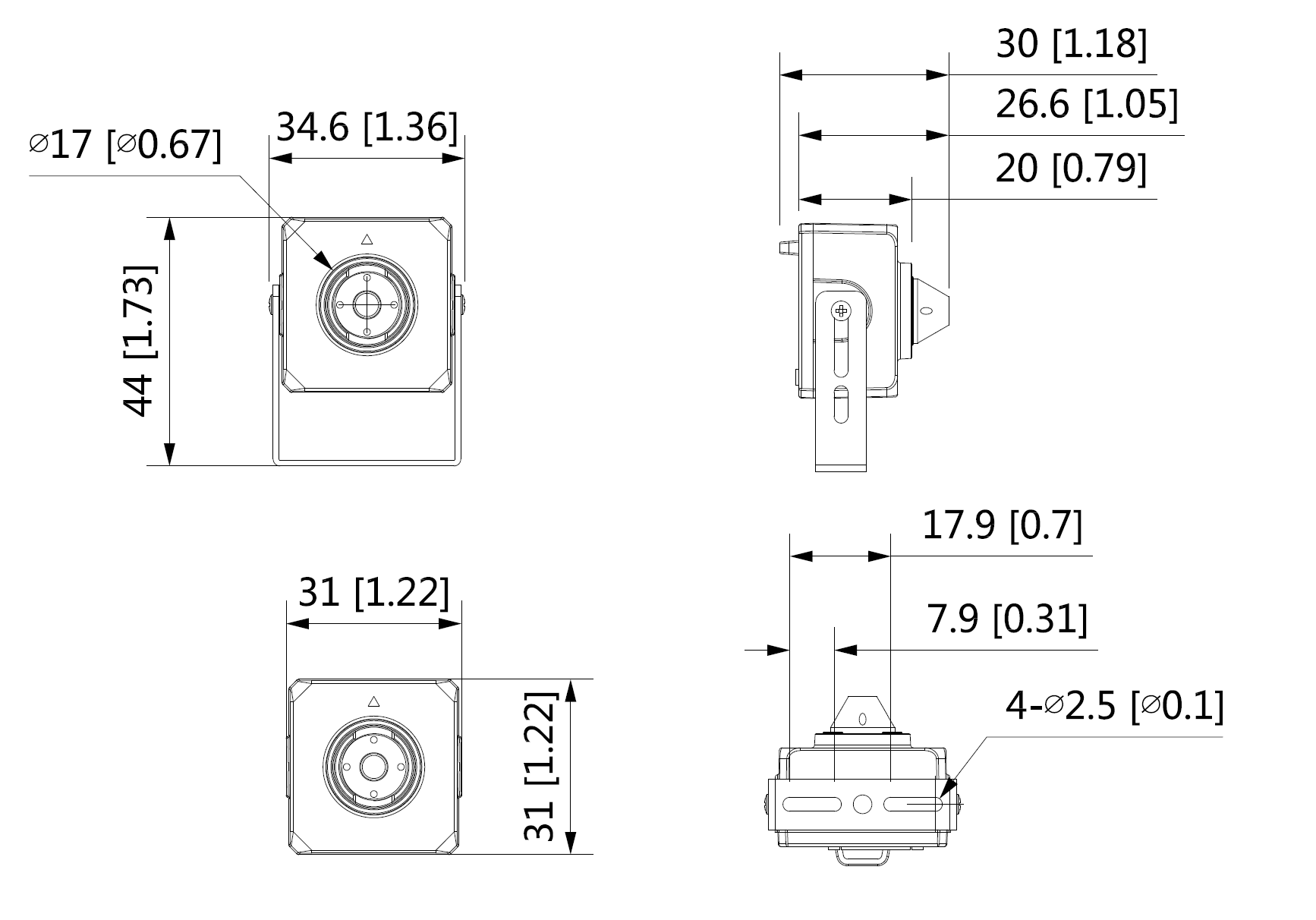 Dahua - IPC-HUM4231SP-L4-0280B-S3 - IP - Lochkamera