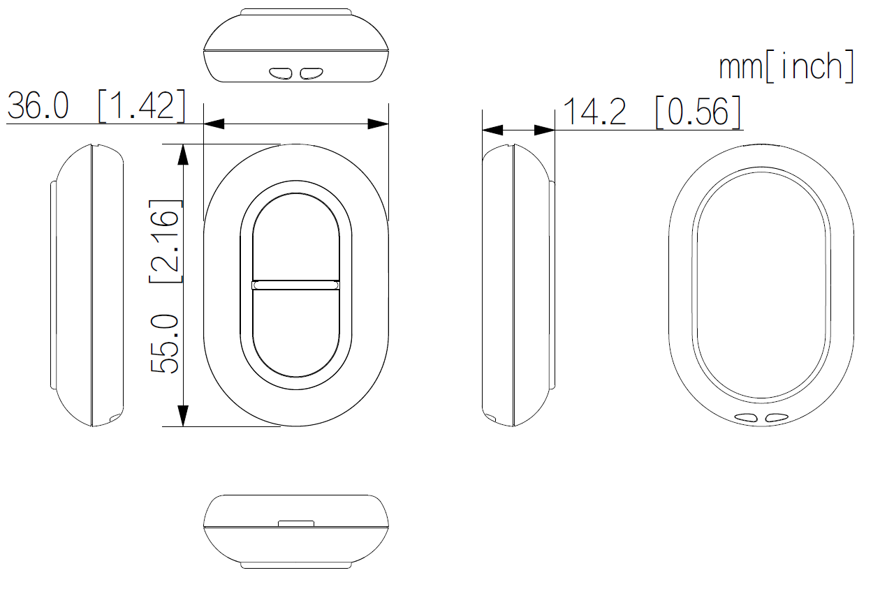 Dahua - ARD822-W2(868)-B - Alarm - Panik 2 Knöpfe