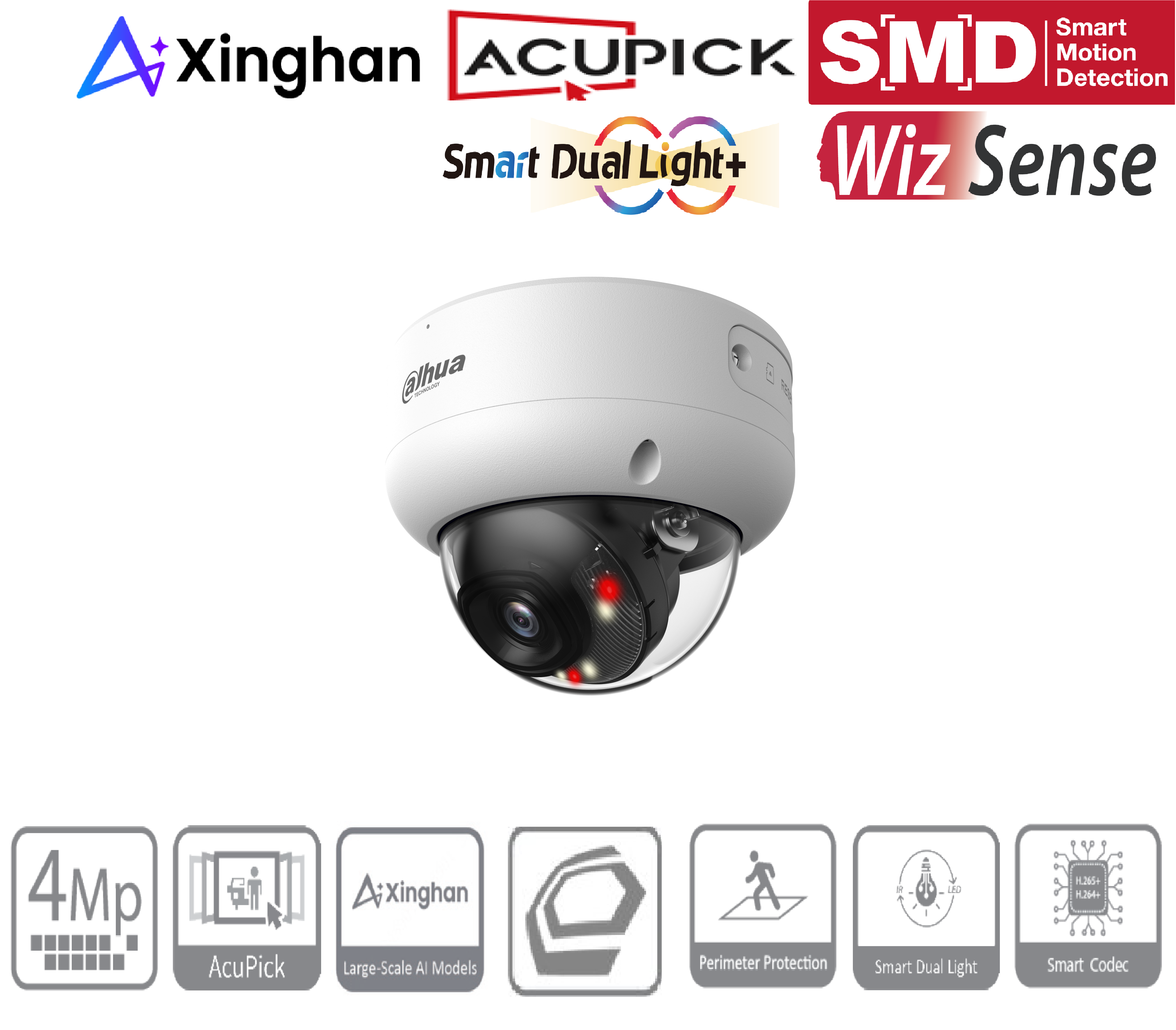 Dahua - IPC-HDBW3449EP-S-IL-0280B - IP - Dome