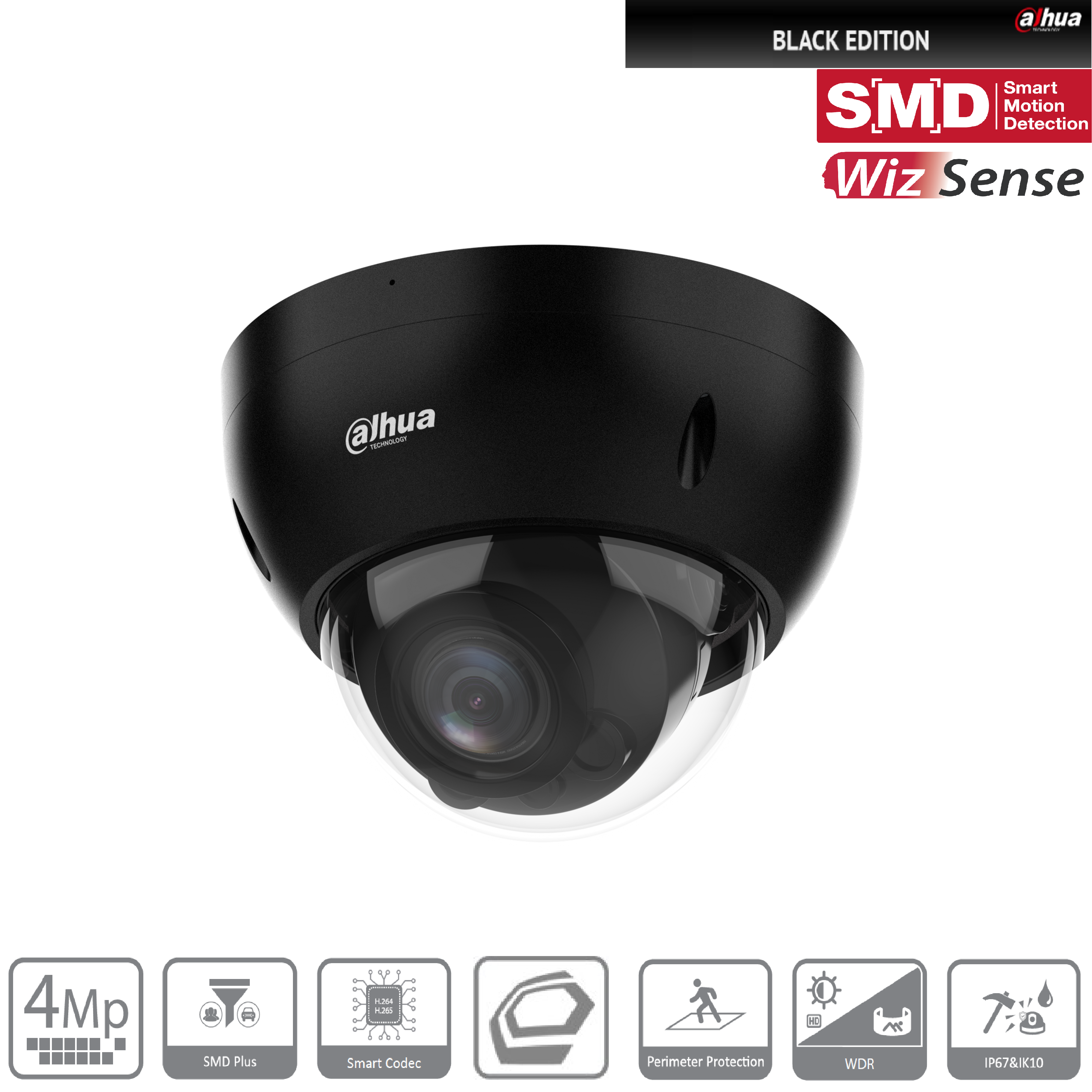 Dahua - IPC-HDBW2441RP-ZS-Black - IP - Dome