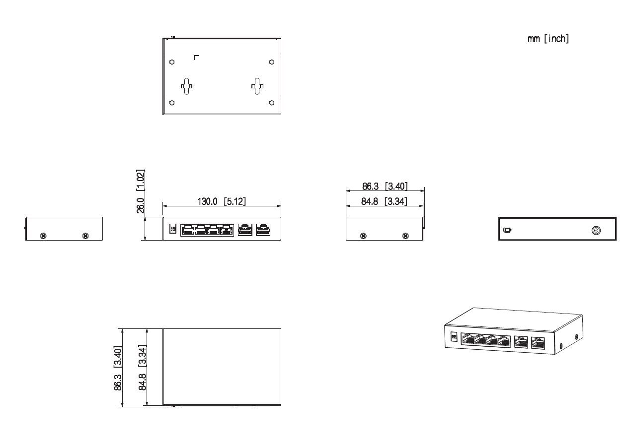Dahua - PFS3006-4ET-60-V2 - Switch - 4 PoE