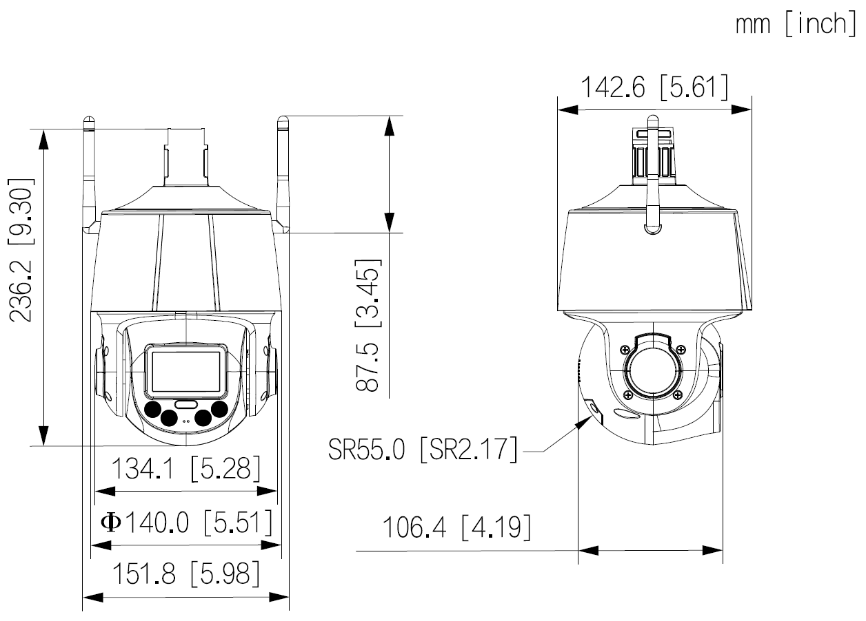 Dahua - SD3C405DB-GNY-AW-PV - IP - Wifi - PTZ
