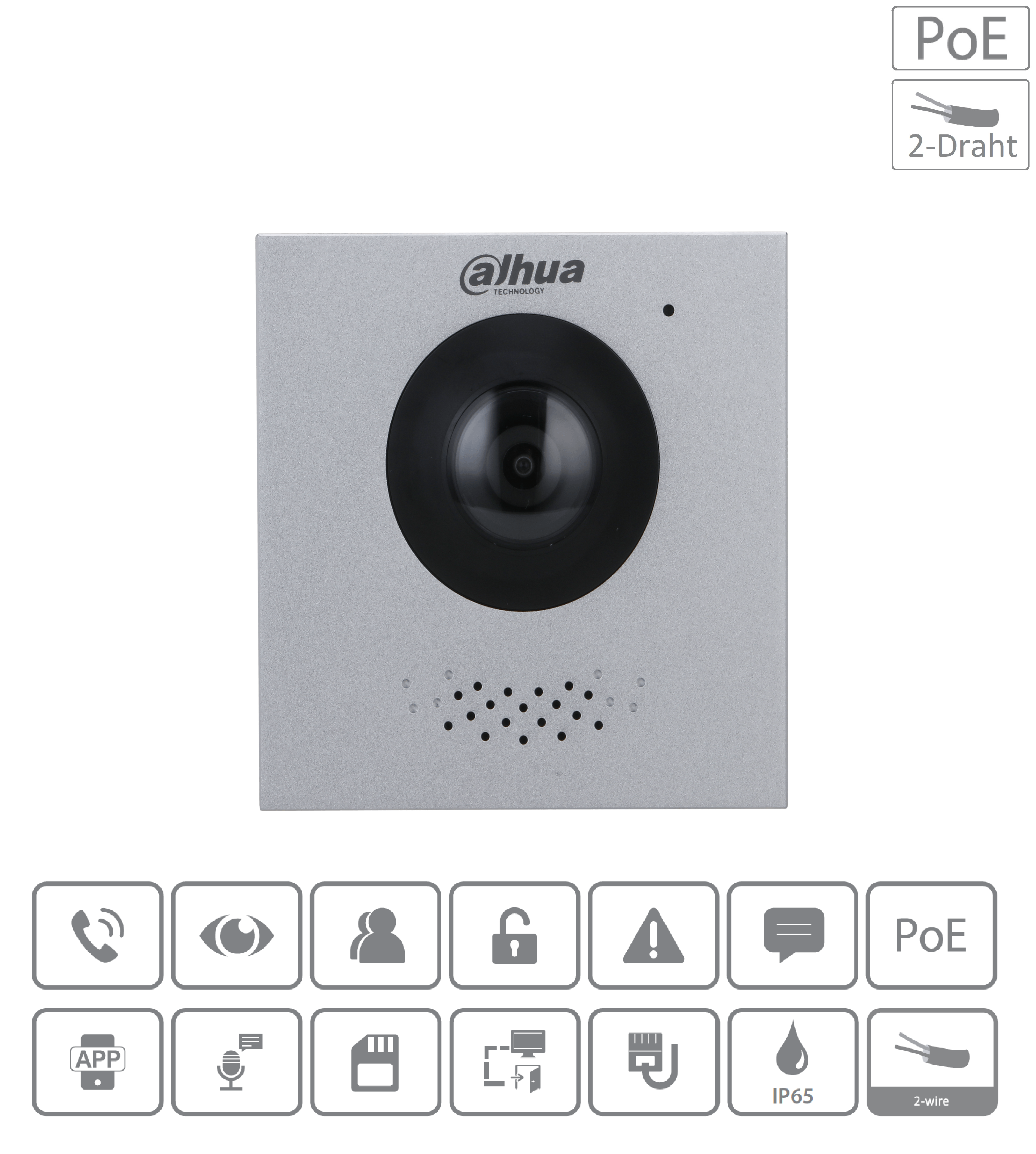 Dahua - VTO4202F-P-S3 - Kamera Modul - Hybrid