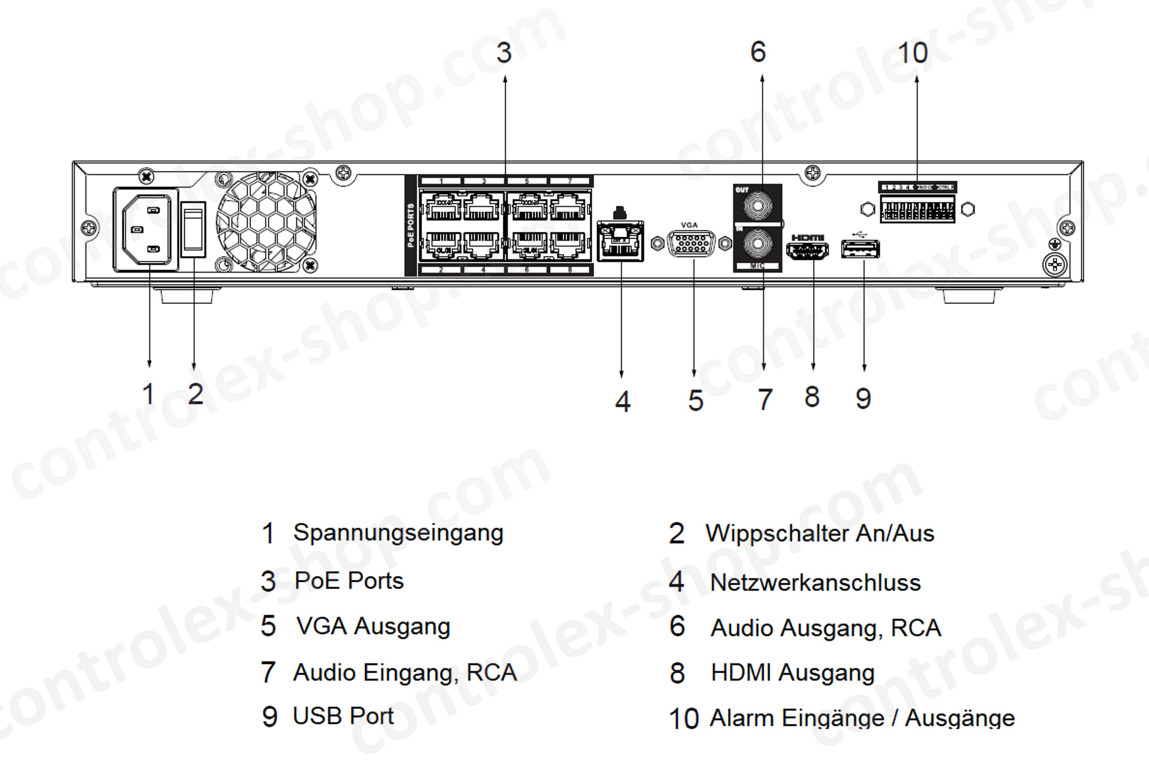 Dahua - NVR4208-8P-EI - NVR - 8 Kanal - 8 PoE