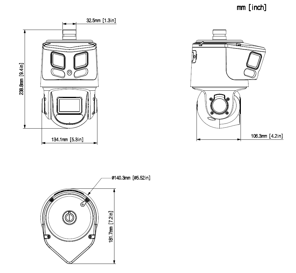 Dahua - SDT3E410-8P-MB-A-PV1 - IP - PTZ - Panorama