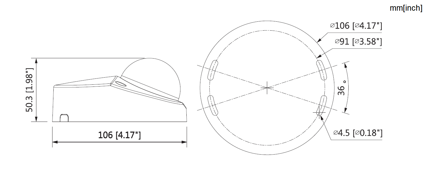 Dahua - HAC-HDBW2241FP-A-0280B-S2-DIP - HDCVI - Dome