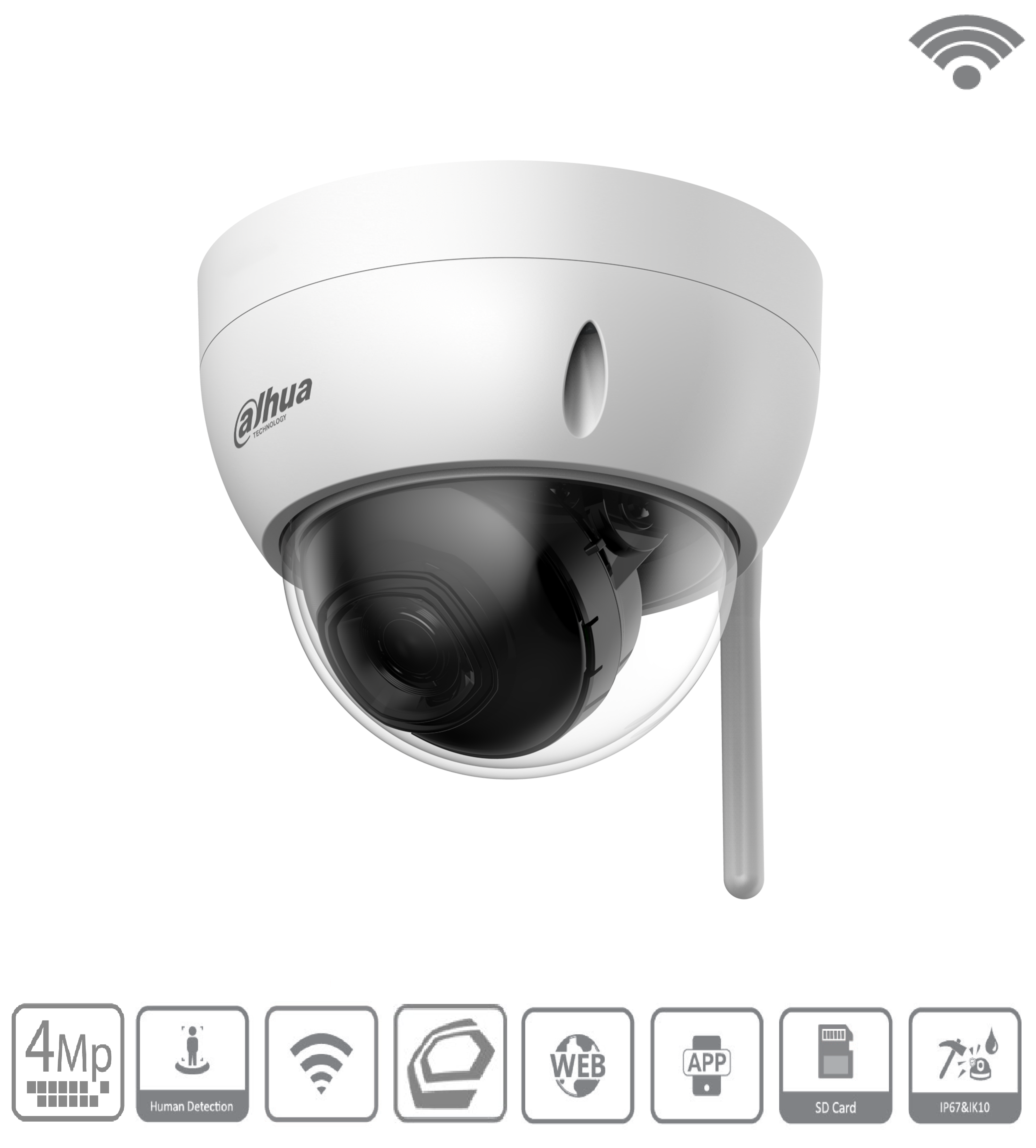 Dahua - IPC-HDBW1430DEP-SW-0280B - Wifi - Dome