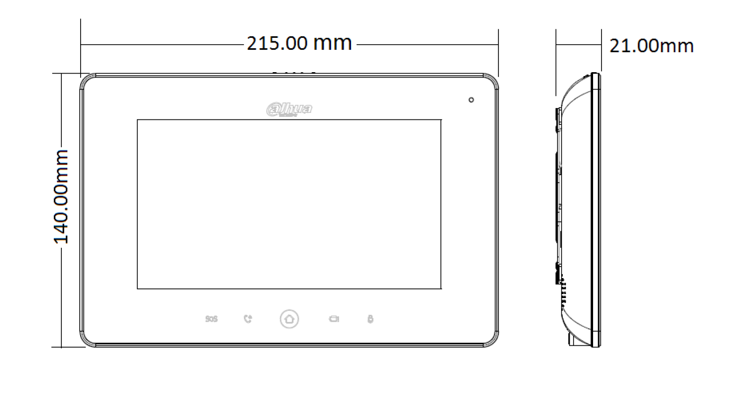 Dahua - VTH5221DW-S2 - Monitor - Wifi - weiß