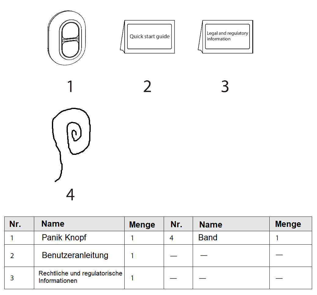 Dahua - ARD822-W2(868)-L - Alarm - Panik 2 Knöpfe
