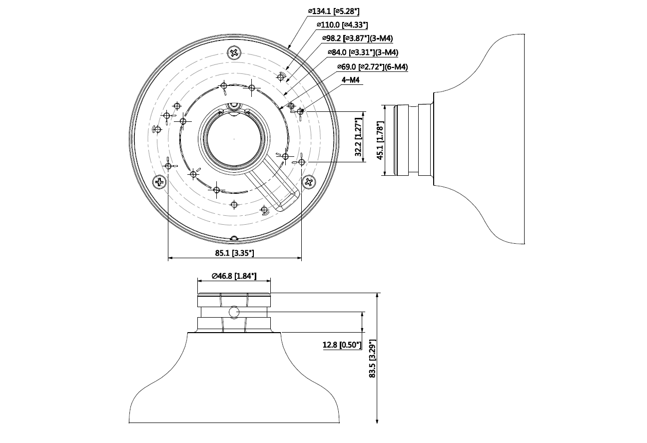 Dahua - PFA106 - Zubehör - Aufhängeadapter