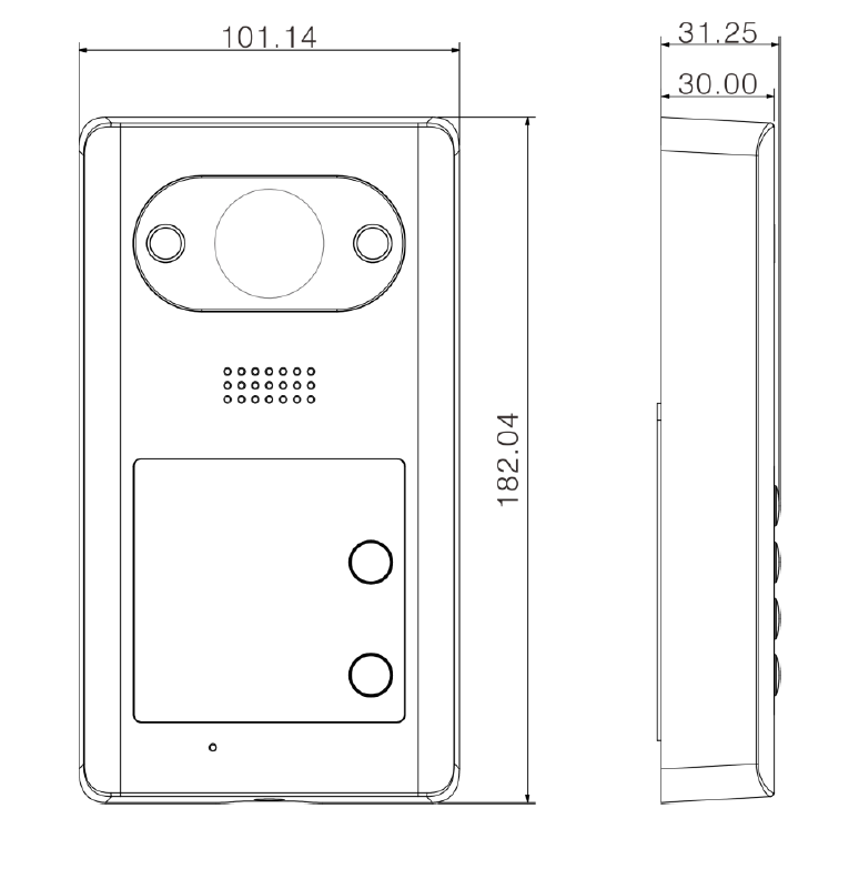 Dahua - VTO3211D-P2-S2 - 2 Knopf Kamera Station - IP