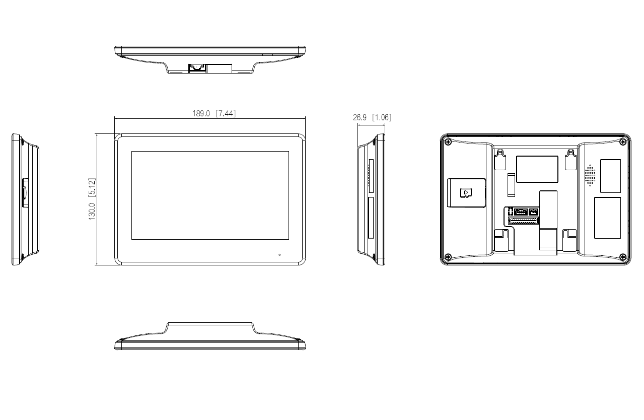 Dahua - VTH5422HW - Monitor - Hybrid - PoE - 2-Draht - Weiss