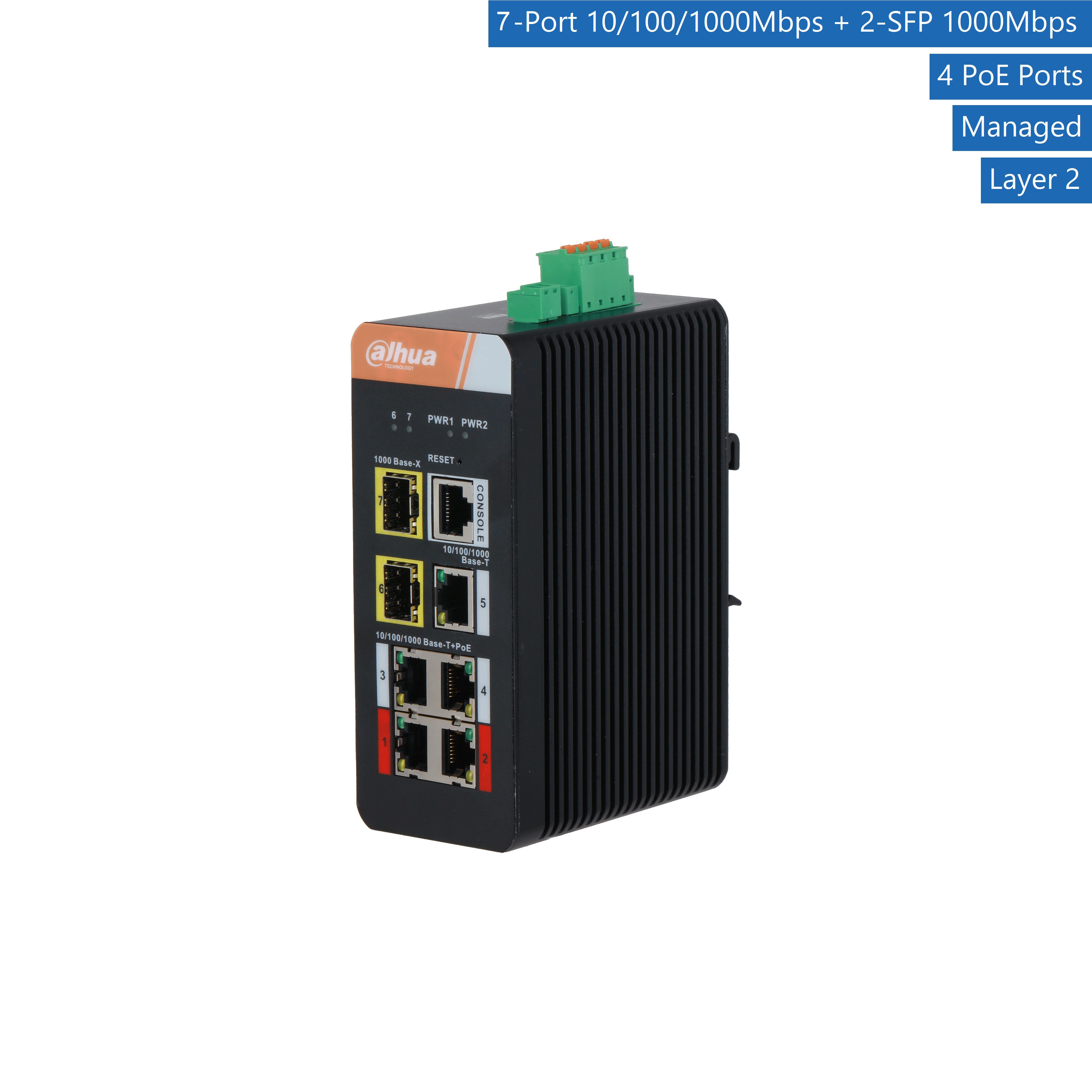 Dahua - IS4207-4GT-120 - Switch - 4 PoE-GB - 2 SFP