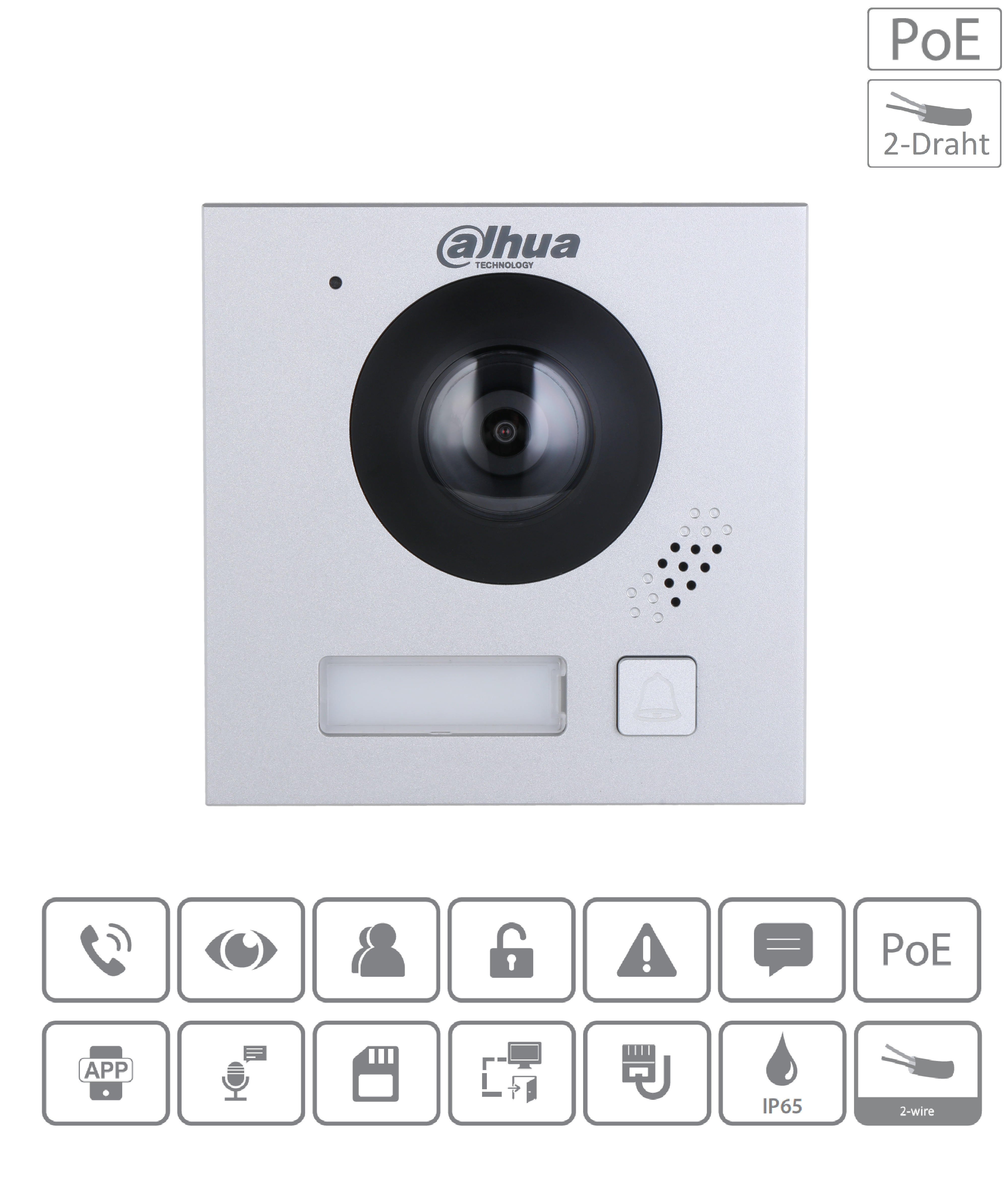 Dahua - VTO4202F-P1 - Kamera Modul 1 Knopf - Hybrid