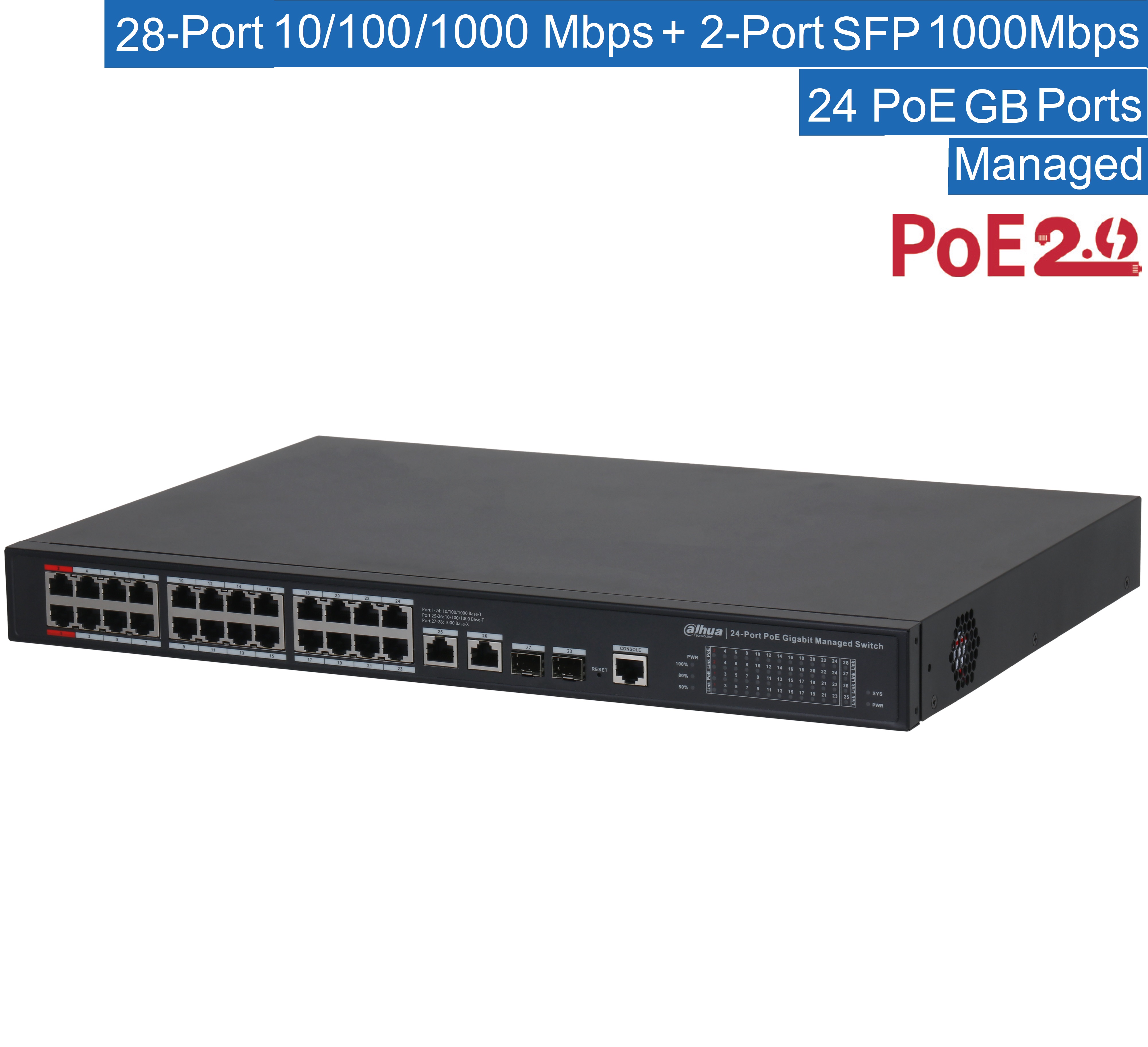 Dahua - S4228-24GT-360 - Switch - 24 PoE-GB