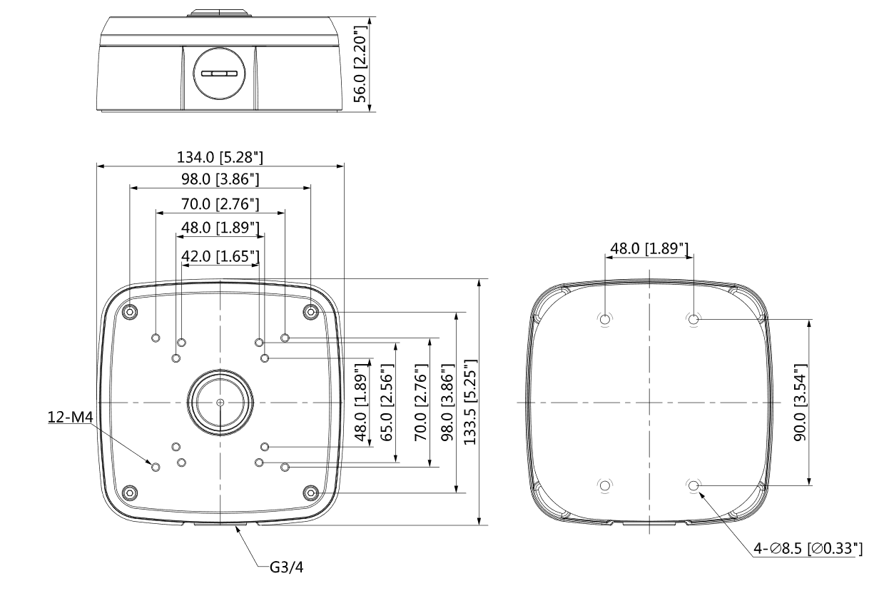 Dahua - PFA121-B - Zubehör - Anschlussdose