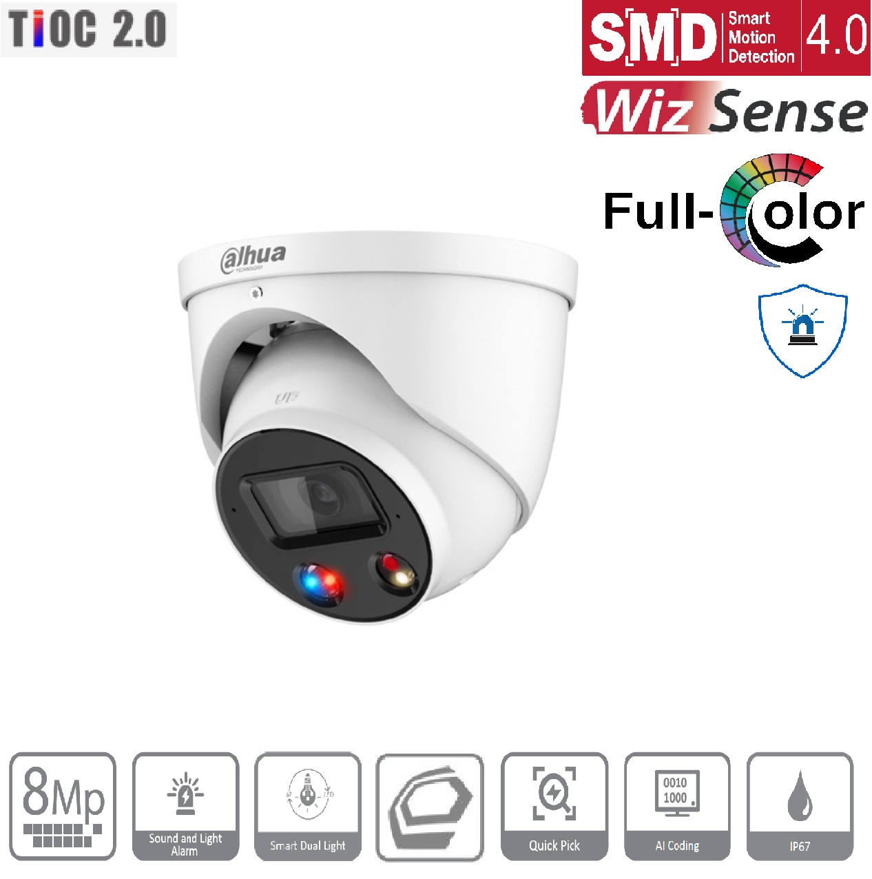 Dahua - IPC-HDW3849HP-AS-PV-0280B-S4 - IP - Eyeball